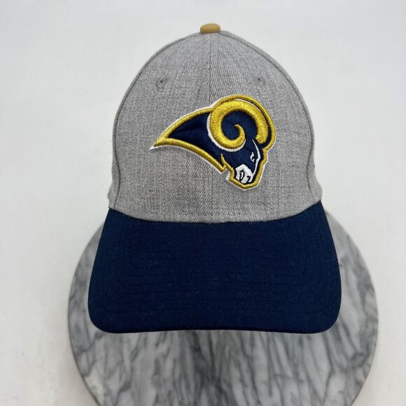 New Era LA Rams Cap Mens M/L Fitted Navy Grey 39Thirty NFL Football Hat - Picture 3 of 12